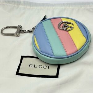 LIMITED EDITION RARE Gucci small Marmont Pastel Rainbow Wallet Gucci Coin Purse